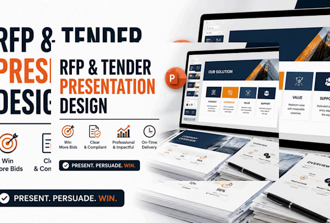 create rfp response, government tender, bid proposal powerpoint design